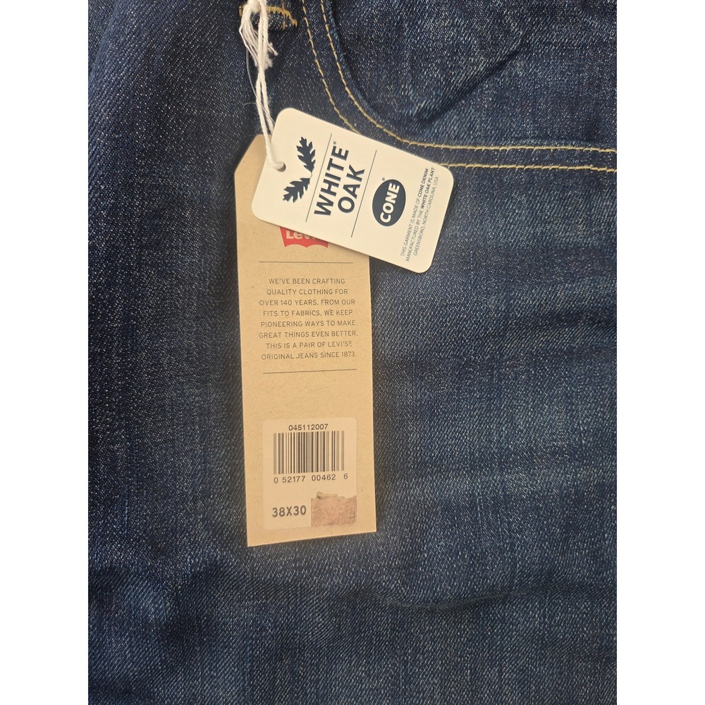 Levi's Jeans Men 38x30 Blue 511 Slim White Oak Cone Denim Dark Wash 04511-2007 - Picture 4 of 8